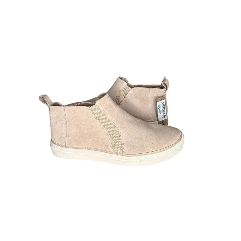 New Toms Womens Bryce Sand Beige Suede Slip On Shooties Shoes 10 High Top